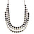 Round Triple Row Necklace in "Obsidian Shore" *Custom*