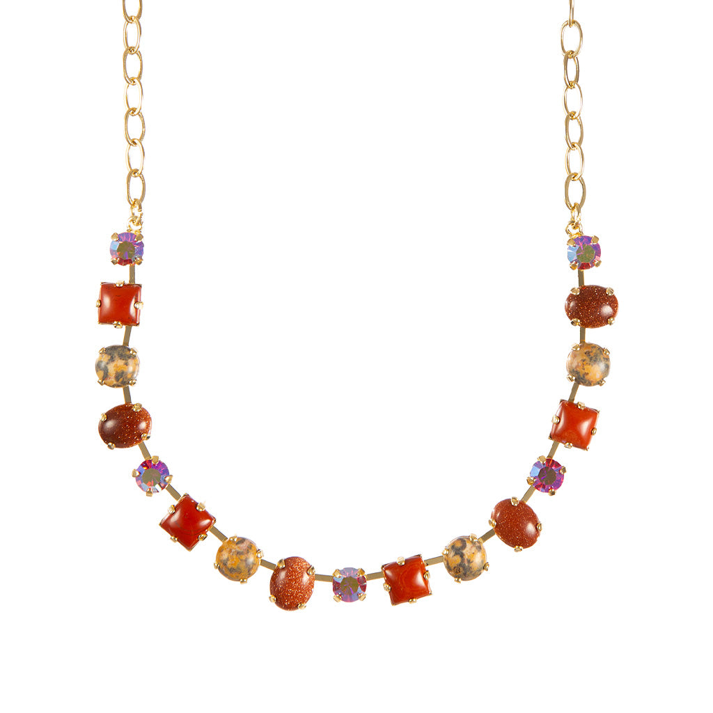 Mixed Shape Stone Necklace in "Cello Solo" *Custom*
