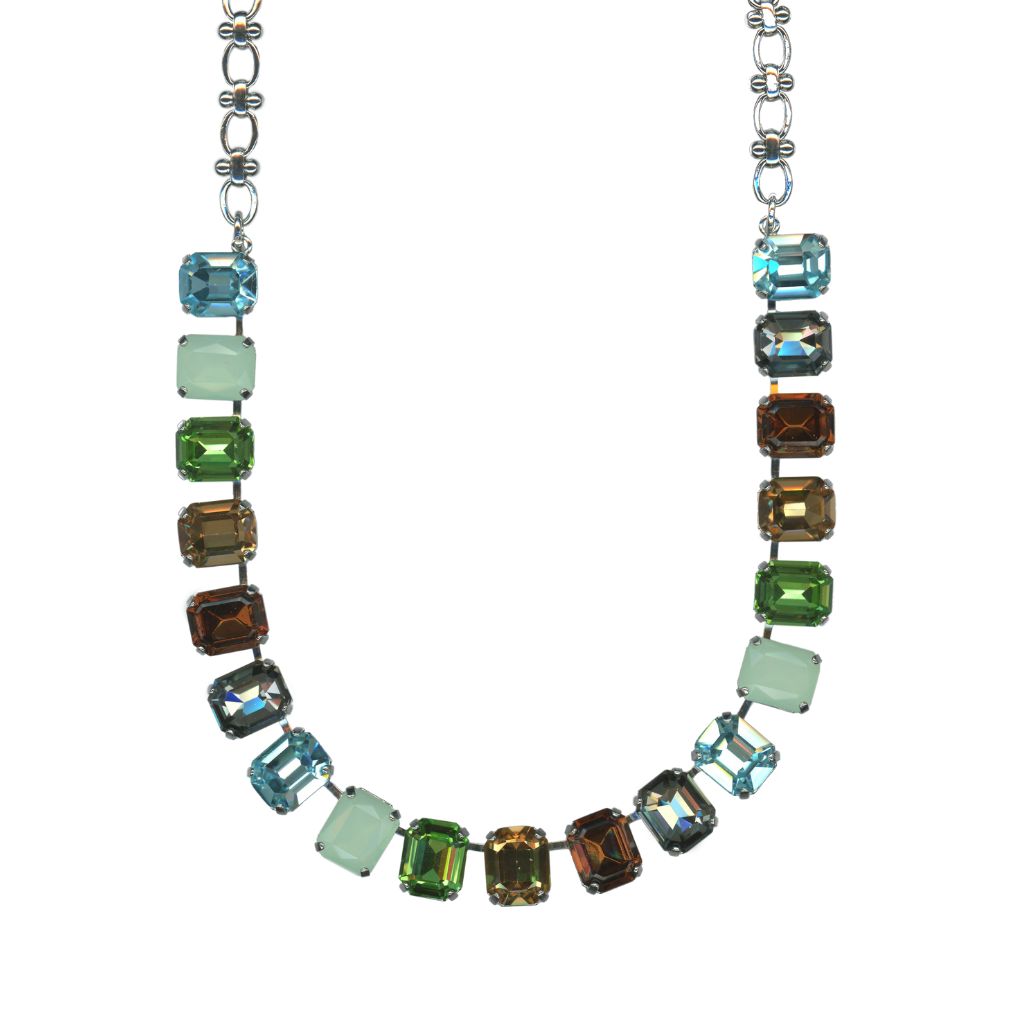 Emerald Cut Necklace in "Forget Me Not" *Custom*