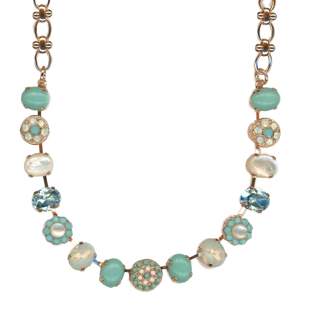 Medium Oval Elemental Necklace in "Aegean Coast" *Custom*