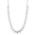 Medium Emerald Everyday Necklace in "White Opal" - Rhodium