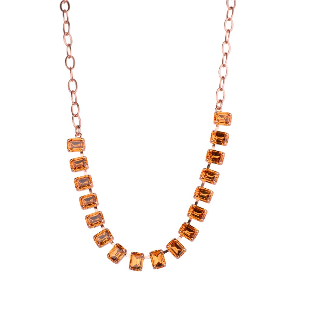 Petite Emerald Everyday Chain Necklace in "Topaz" (Choose Your Plating)