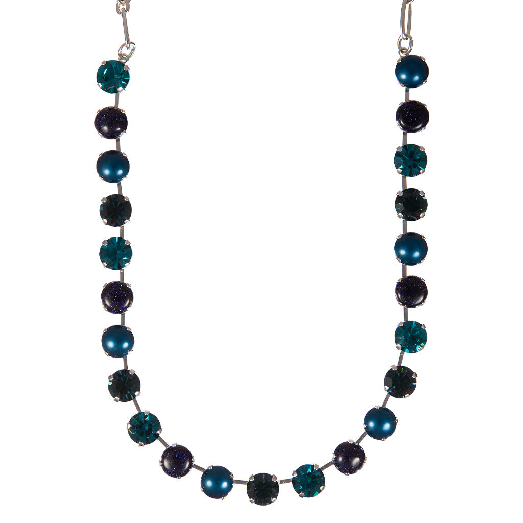Large Round Necklace in "Indigo Hour" *Custom*