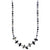 Small & Marquise Necklace in "Obsidian Shores" - Rhodium