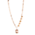 Asymmetrical Emerald and Square pendant in "Light Colorado Topaz" - Yellow Gold