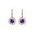 Medium Flower Leverback Earrings in "Violet" *Custom*