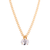 Large Oval Stone and Chain Necklace in "Dawn"- Yellow Gold