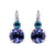 Large Double Stone Leverback Earrings in "Violet" *Custom*
