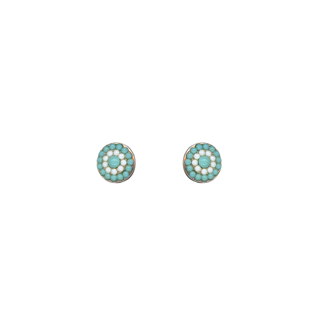 Small Pavé Leverback Earrings in "Aegean Coast" *Custom*