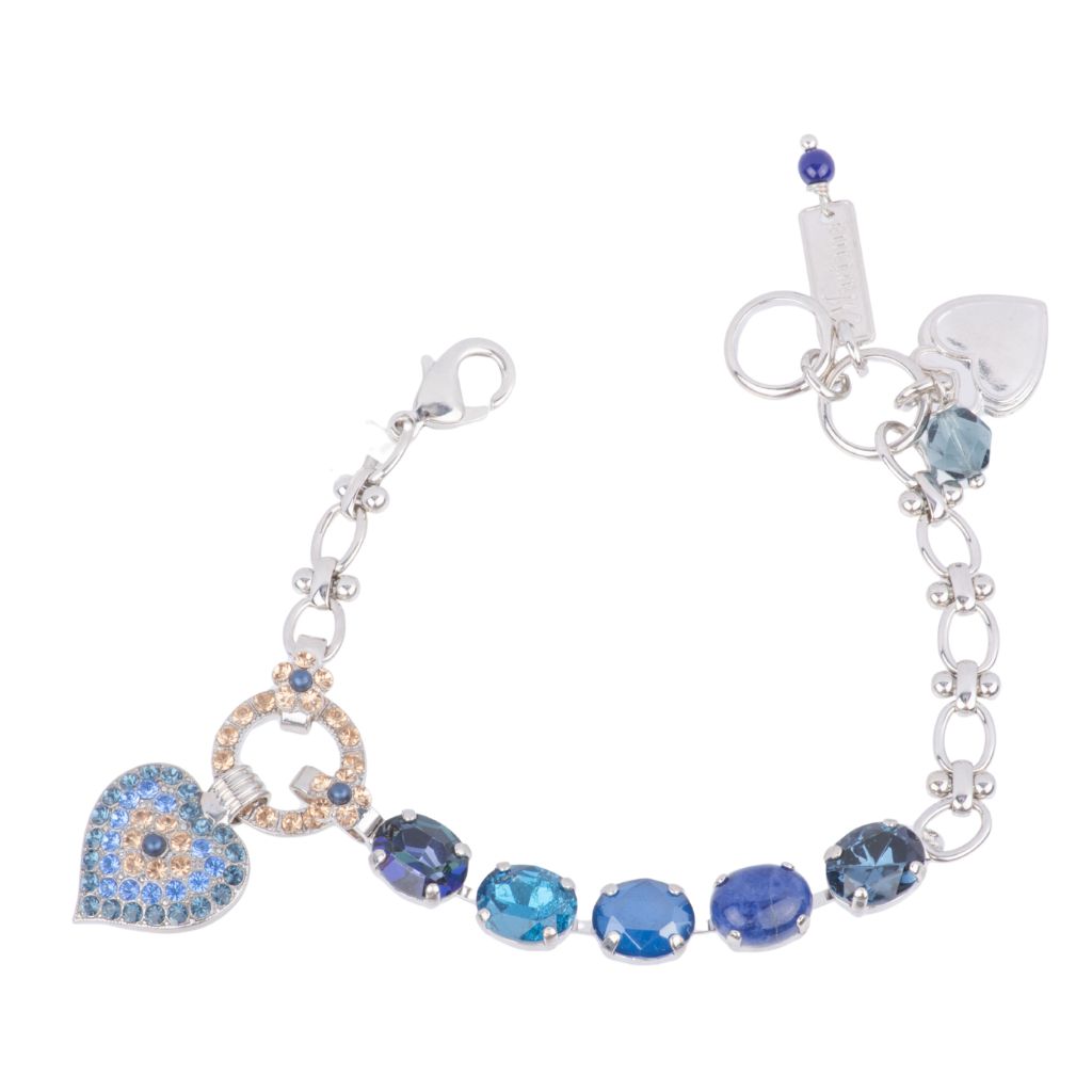 Oval and Heart Bracelet in "Indigo Hour" *Custom*