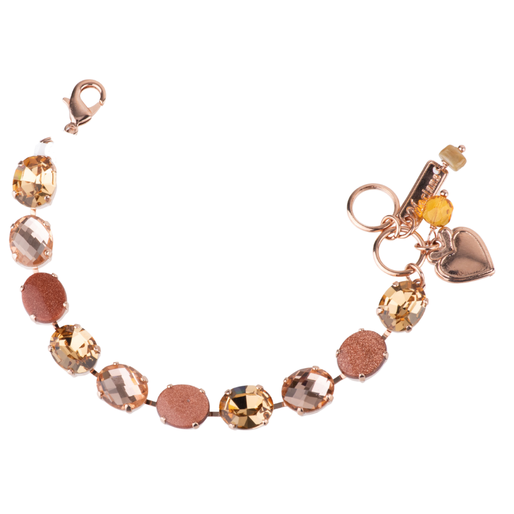 Large Oval Flower Bracelet in "Amaretto" *Custom*