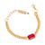 Emerald Stone Chain Bracelet in "Siam" *Custom*