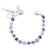 Medium Buttercup Bracelet in "Lavender Fields" - Rhodium