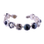 Large Rosette Bracelet in "Nightfall" - Rhodium