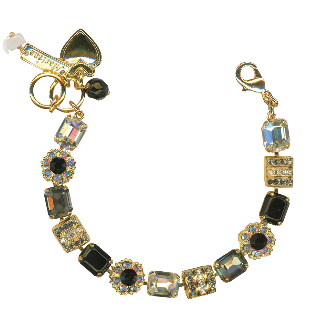 Medium Emerald Rosette Bracelet in "Obsidian Shores" *Custom*