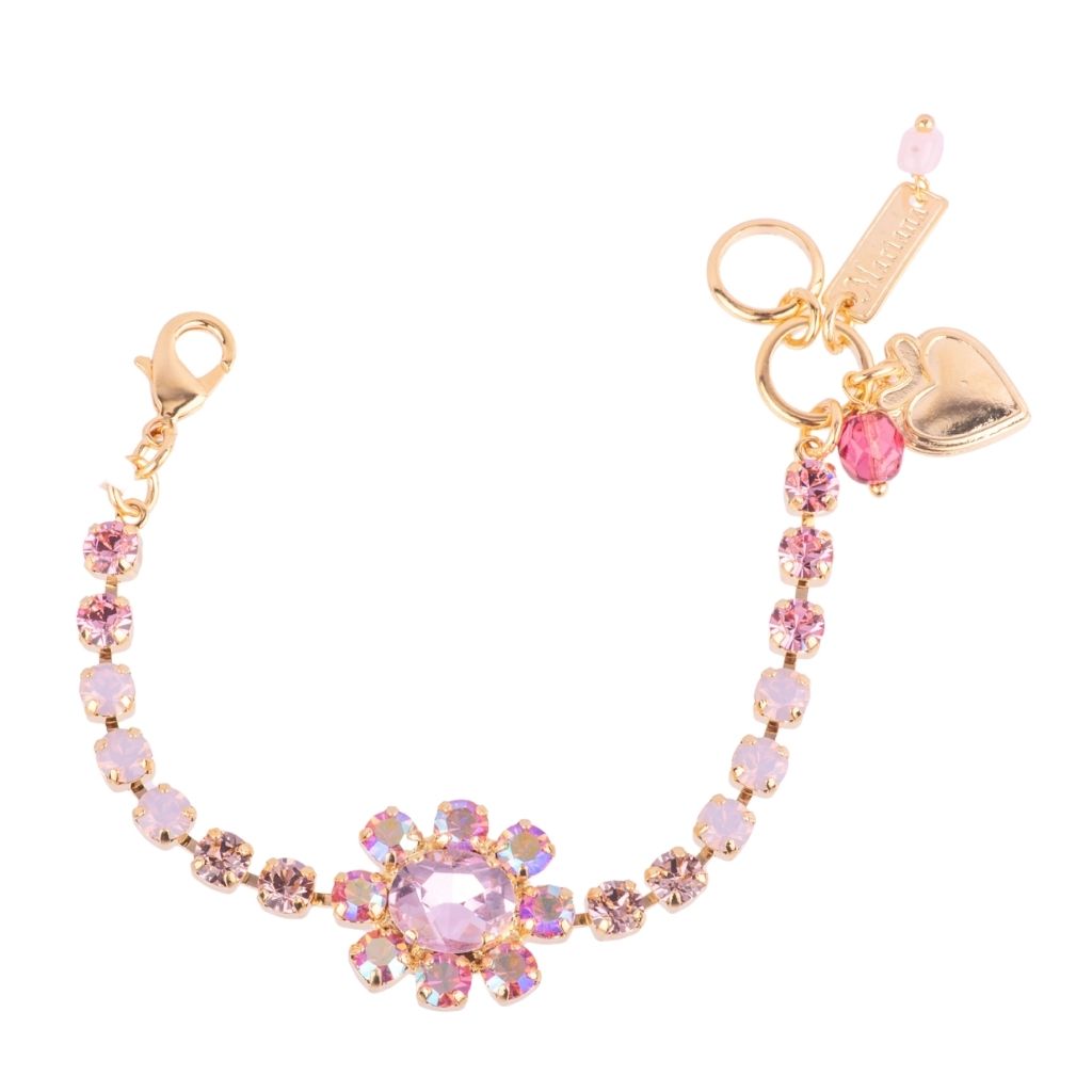 Small Bracelet with Large Oval Halo in "Flamingo" *Custom*