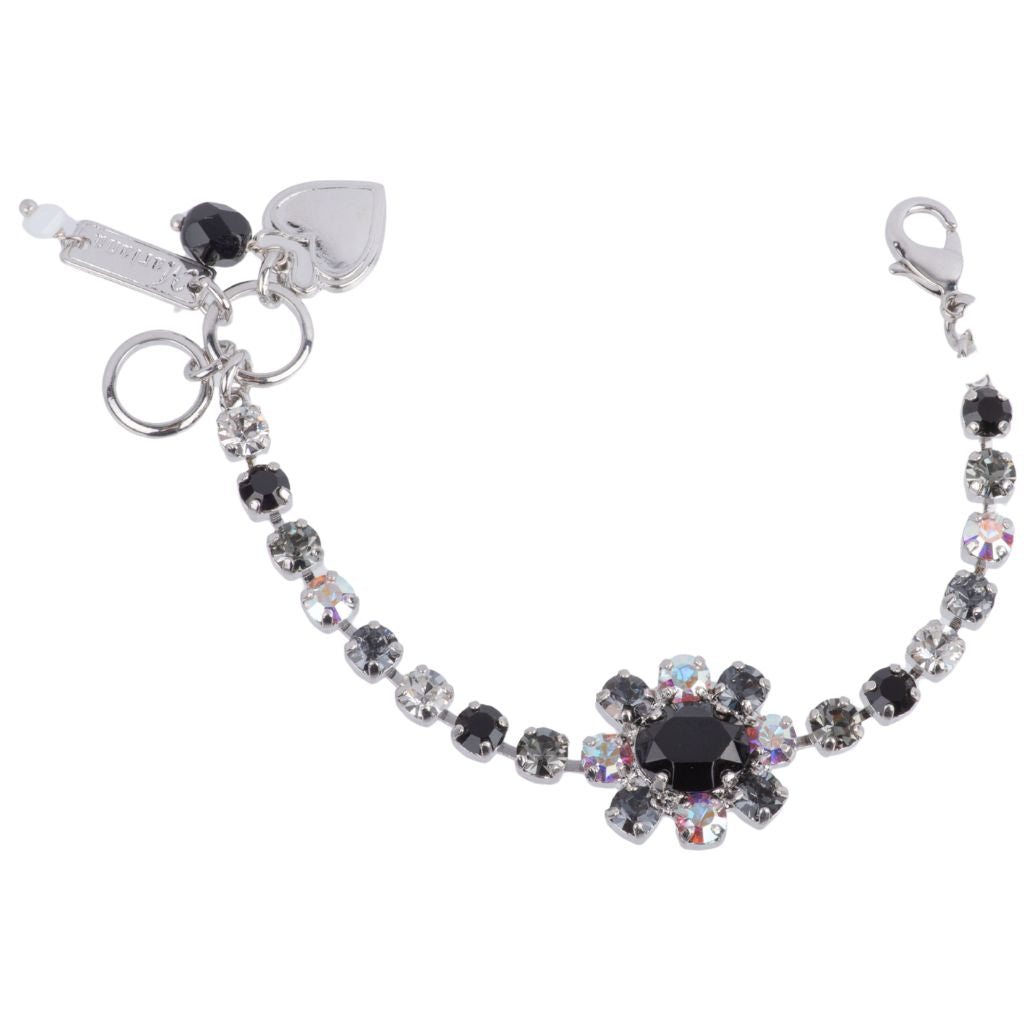 Small Bracelet with Large Oval Halo in "Obsidian Shores" *Custom*
