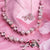 Large Rosette Rivoli Bracelet in "Light Pink" - Rhodium
