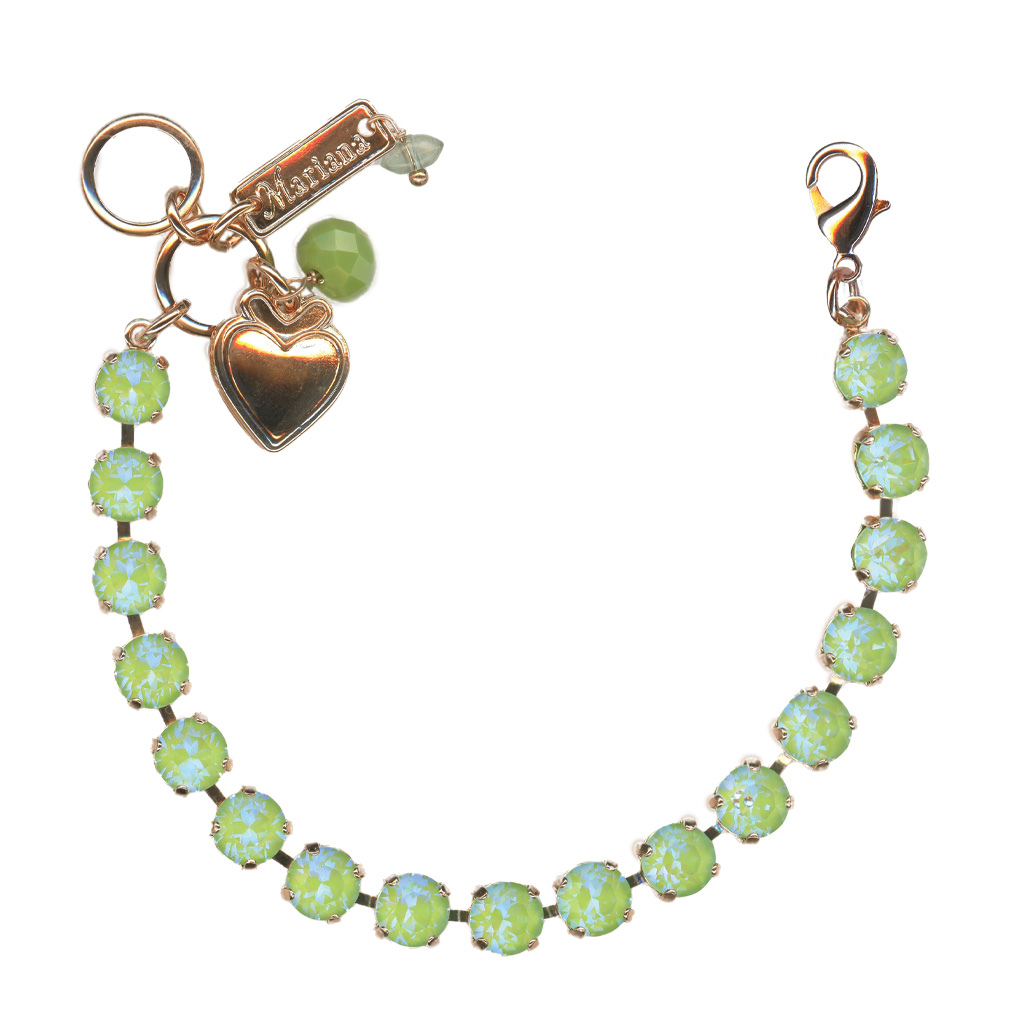 Medium Classic Crystal Bracelet in "Sun-Kissed Peridot" *Custom*
