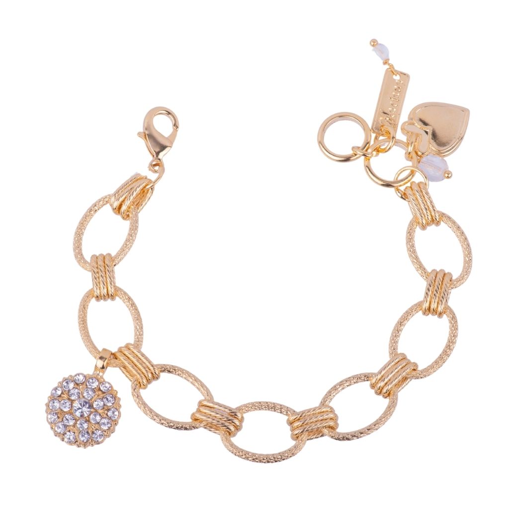 Chain Link Guardian Angel Bracelet in "Clear" *Custom*