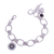 Chain Link Guardian Angel Bracelet in "Obsidian Shores" - Rhodium