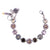 Large Embellished Bracelet in "Champagne Kisses" - Antique Silver