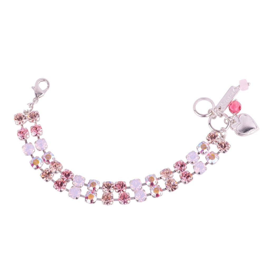 Medium Double Row Bracelet in "Flamingo" *Custom*