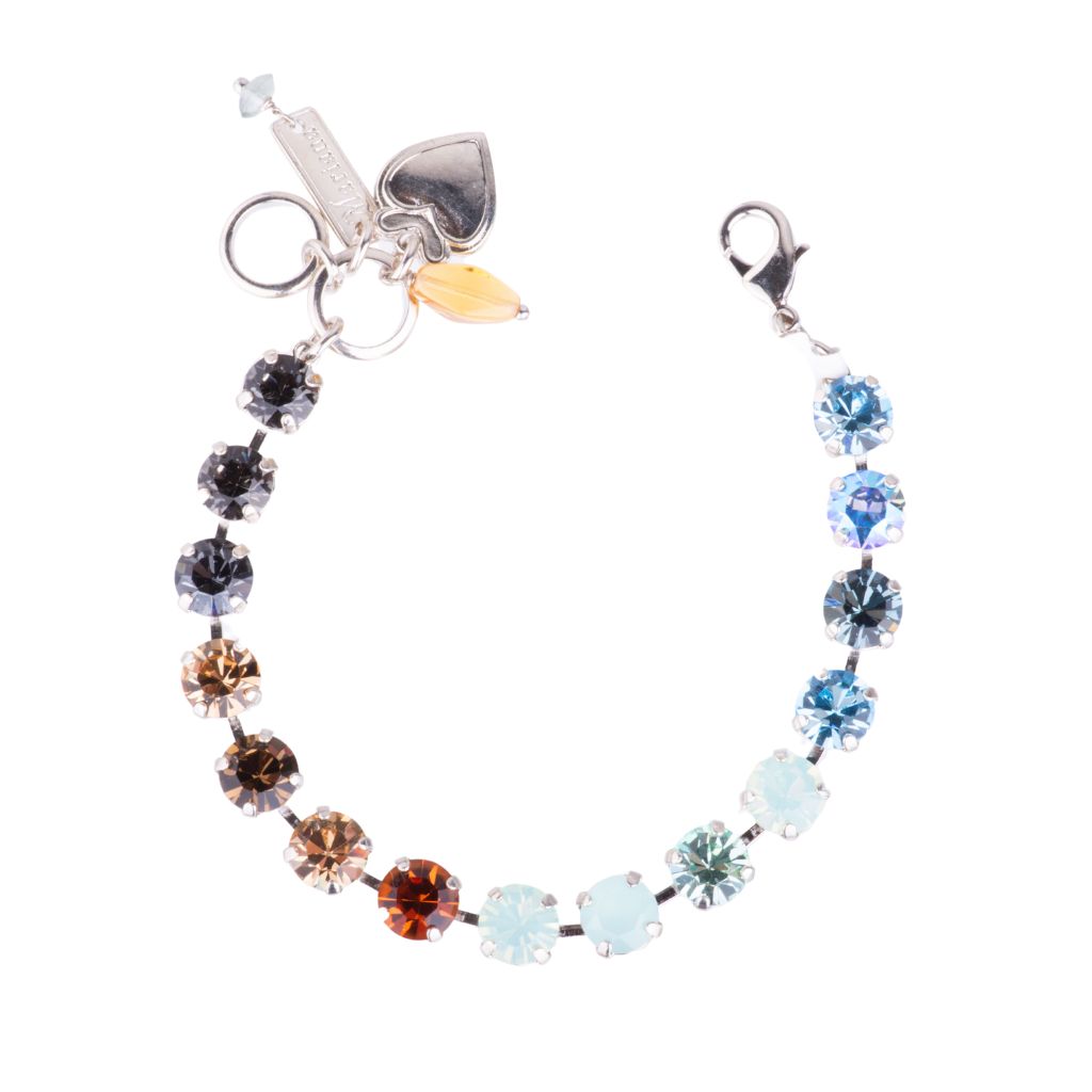 Medium Everyday Bracelet "Forget me Not" - Rhodium