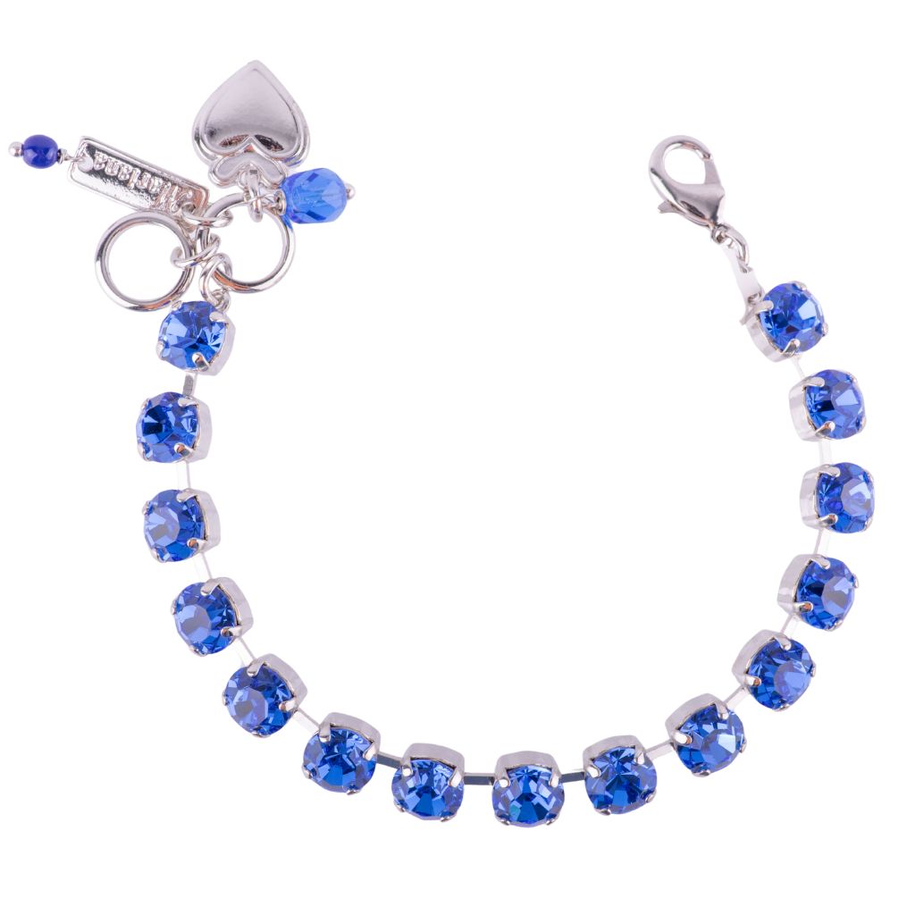Medium Everyday Bracelet in "Sapphire" - Rhodium