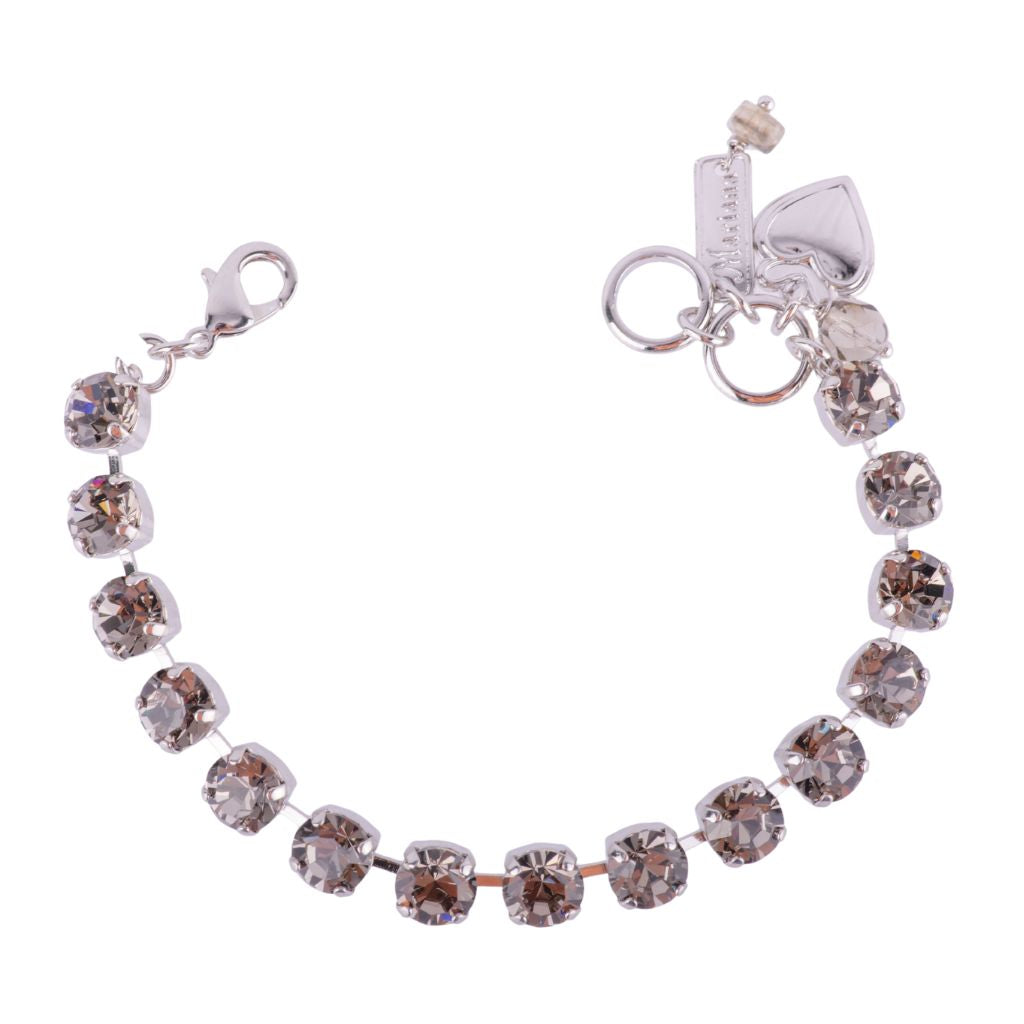 Medium Everyday Bracelet in "Black Diamond" - Rhodium