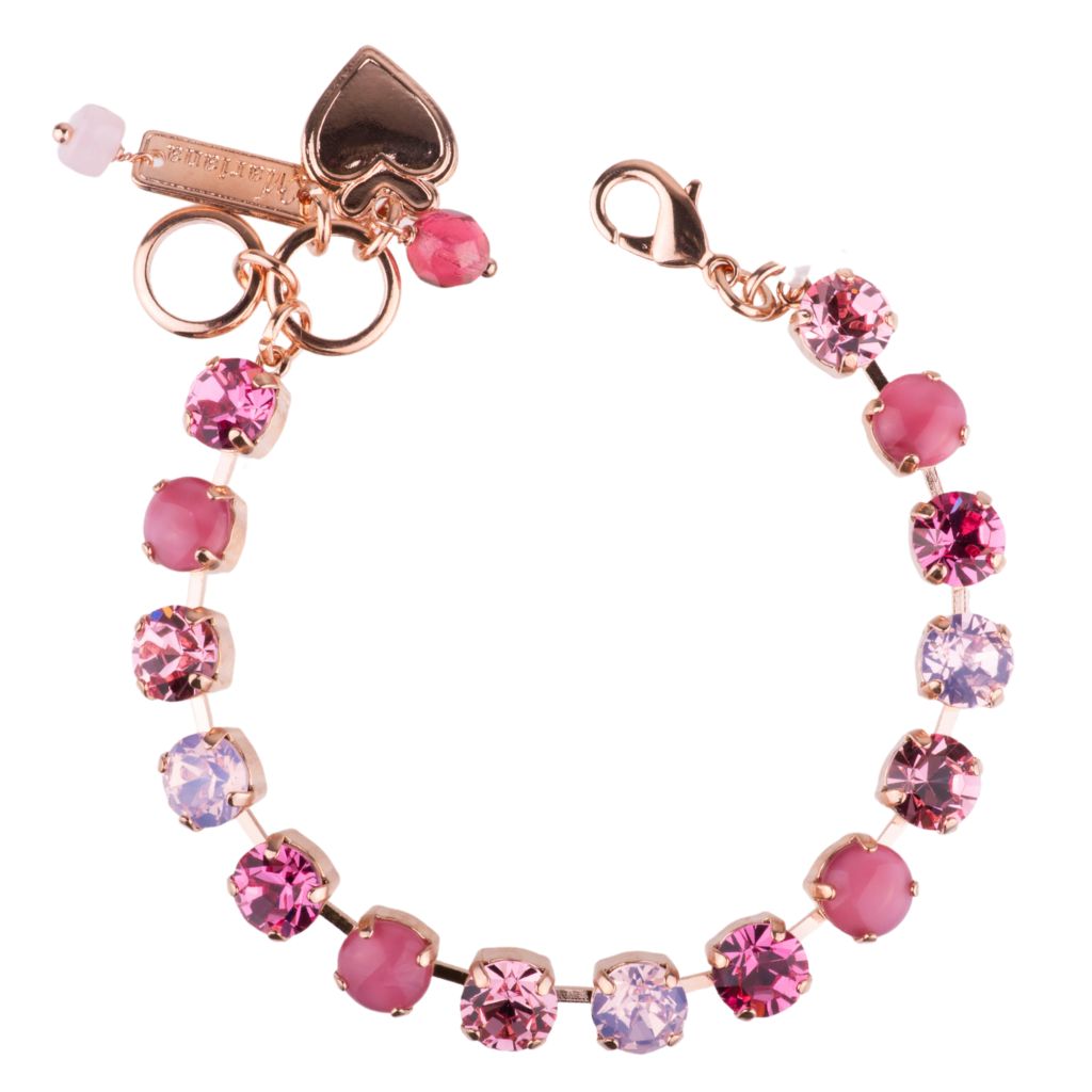 Medium Everyday Bracelet "Breast Cancer Awareness Pink" - Rose Gold