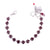 Medium Everyday Bracelet "Garnet" - Rhodium
