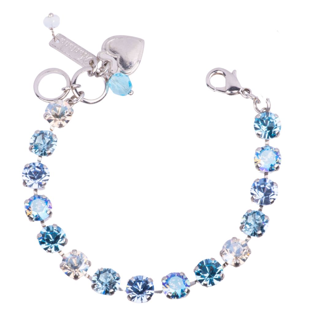Medium Everyday Bracelet "Bay Blue" - Rhodium