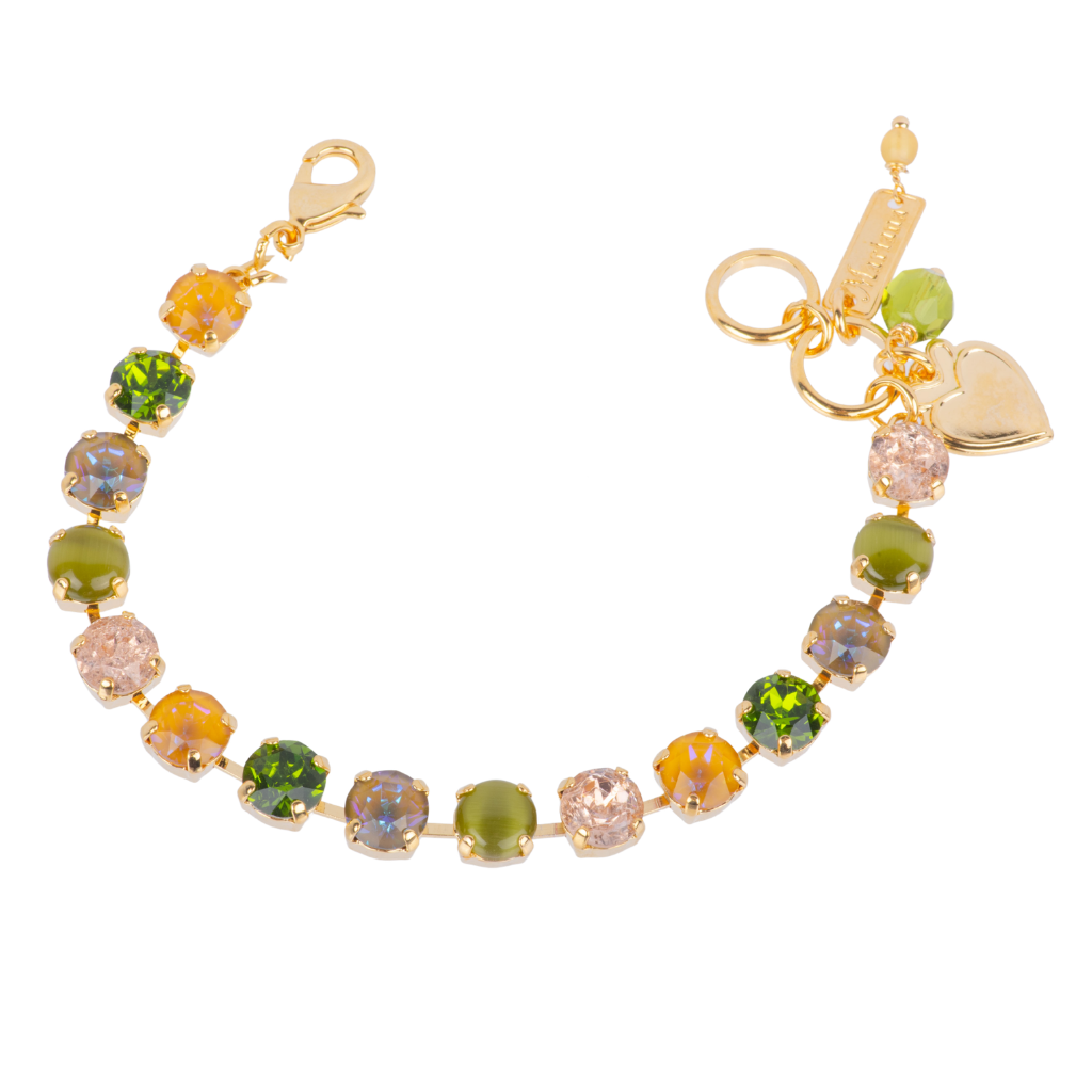 Medium Everyday Bracelet in "Olive Garnish" - Yellow Gold
