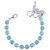 Medium Everyday Bracelet in "Crystal Blue" - Rhodium