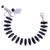Long Oval Bracelet in "Jet" - Rhodium