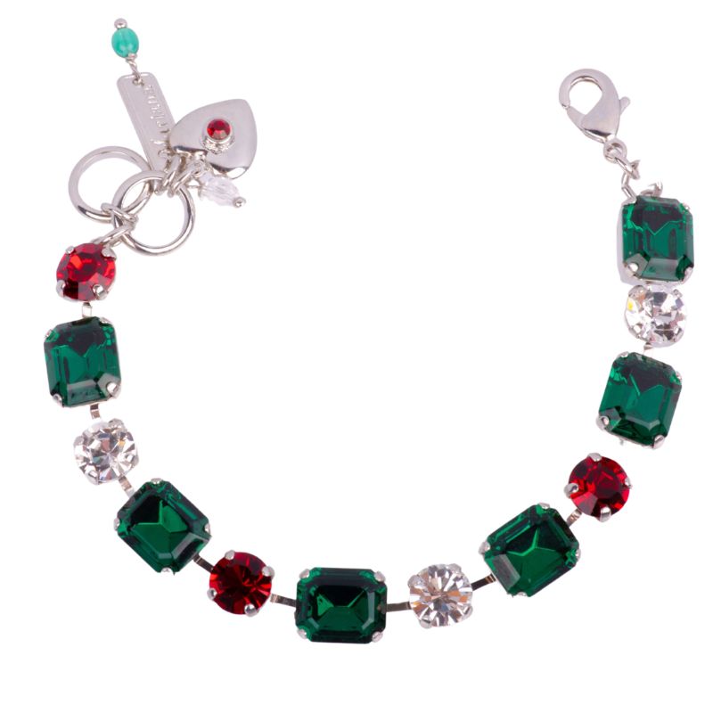 Emerald and Round Bracelet in "Holly" *Custom*