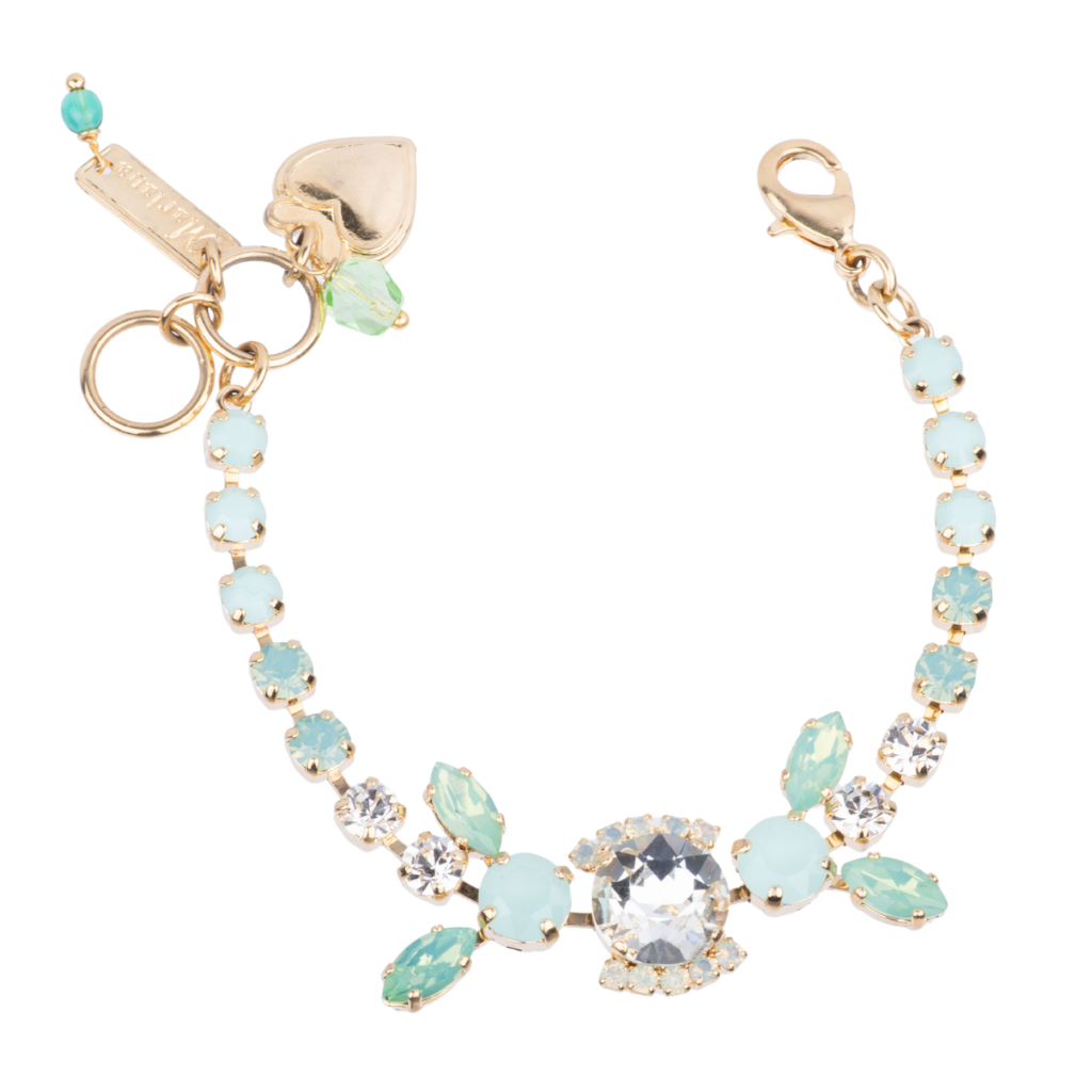 Mixed Stone Bracelet in "Malibu Mint" - Yellow Gold