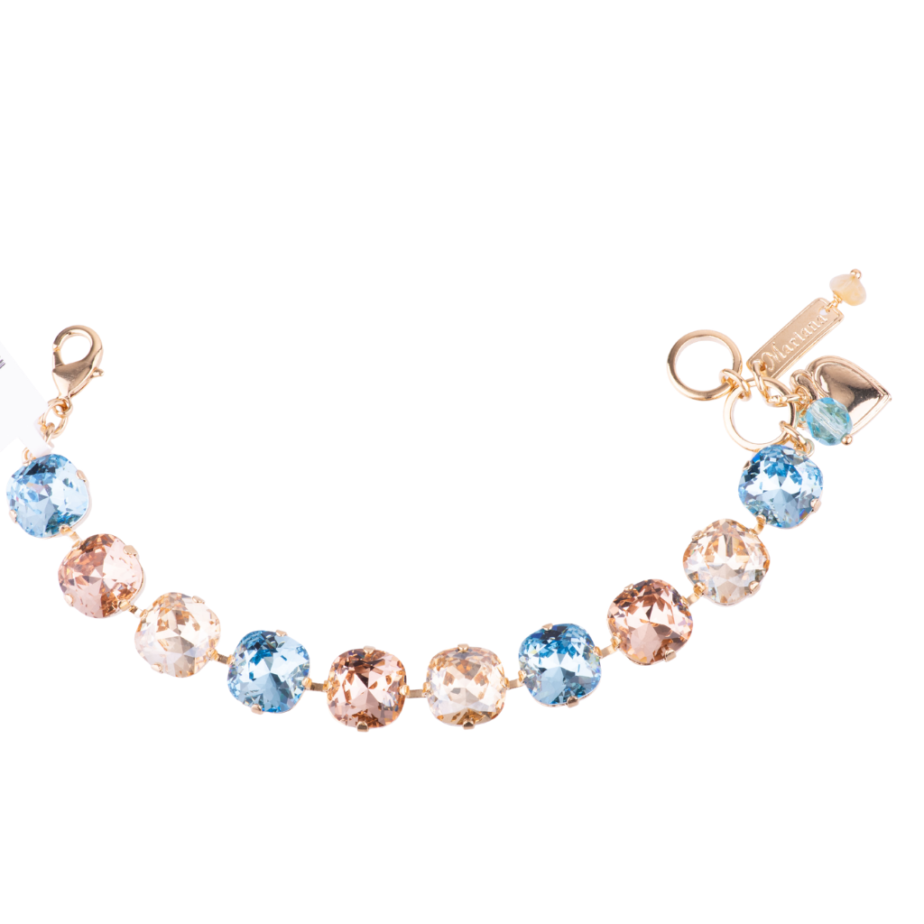 Cushion Cut Bracelet in "First Toast" - Antique Silver