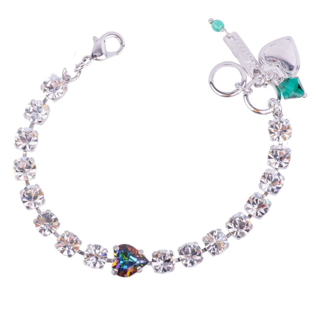 Center Heart Bracelet in "Clear & Vitral Medium" *Custom*