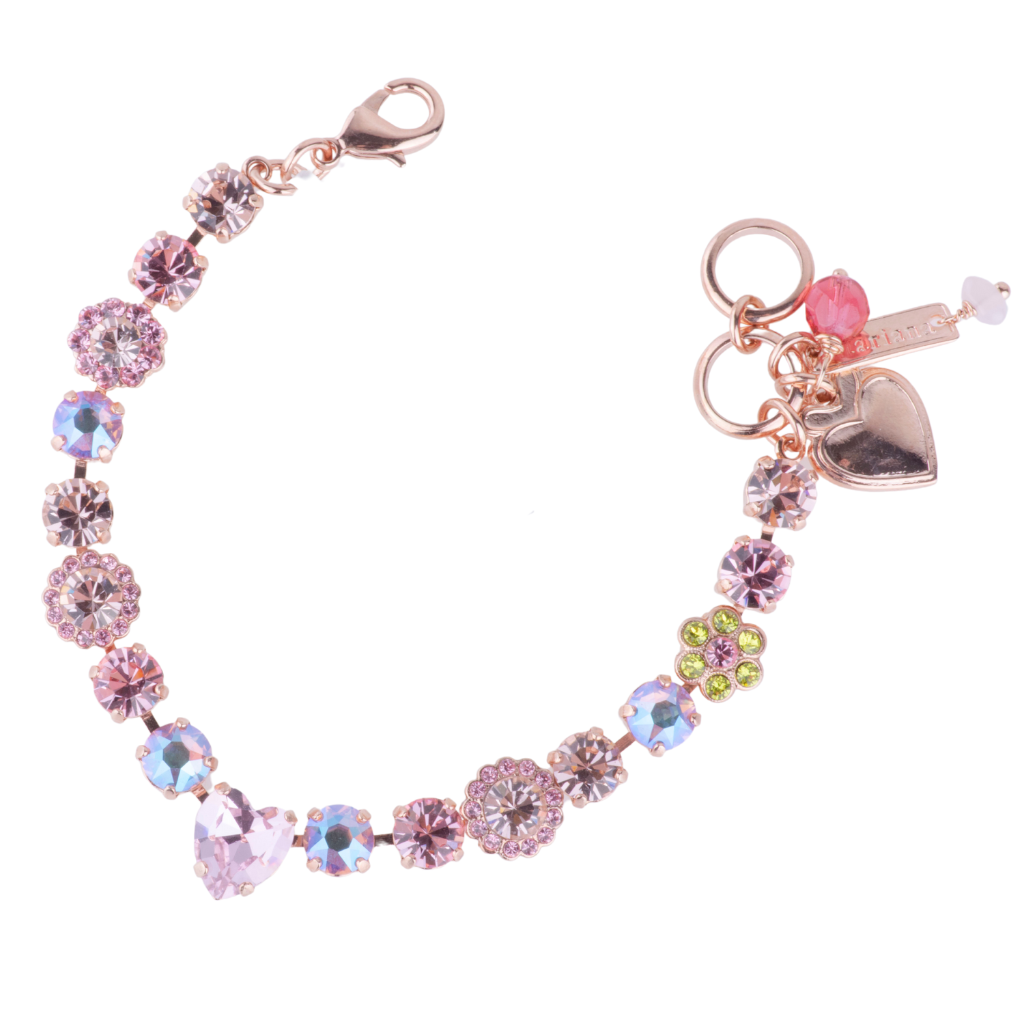 Medium Flower Heart Bracelet in "Parasol" *Custom*