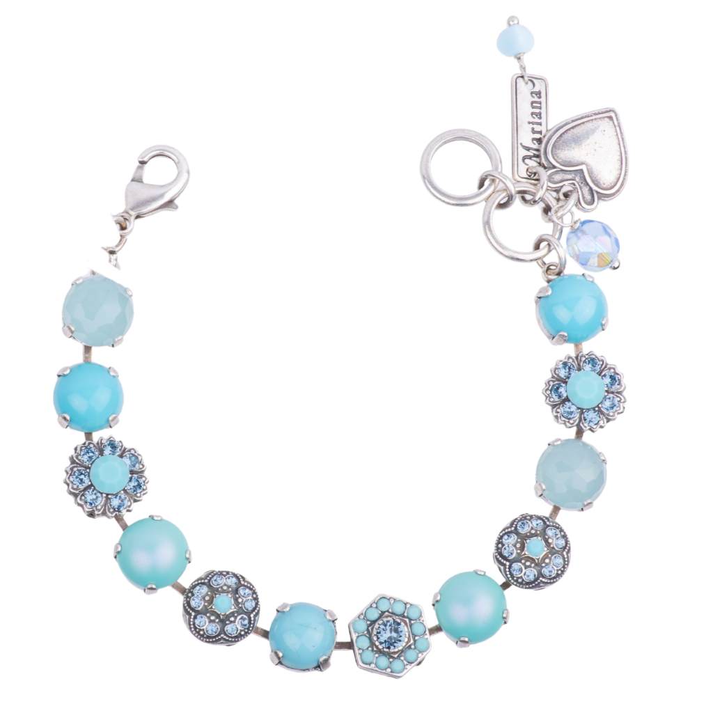 Large Cluster Bracelet in "Crystal Blue" *Custom*