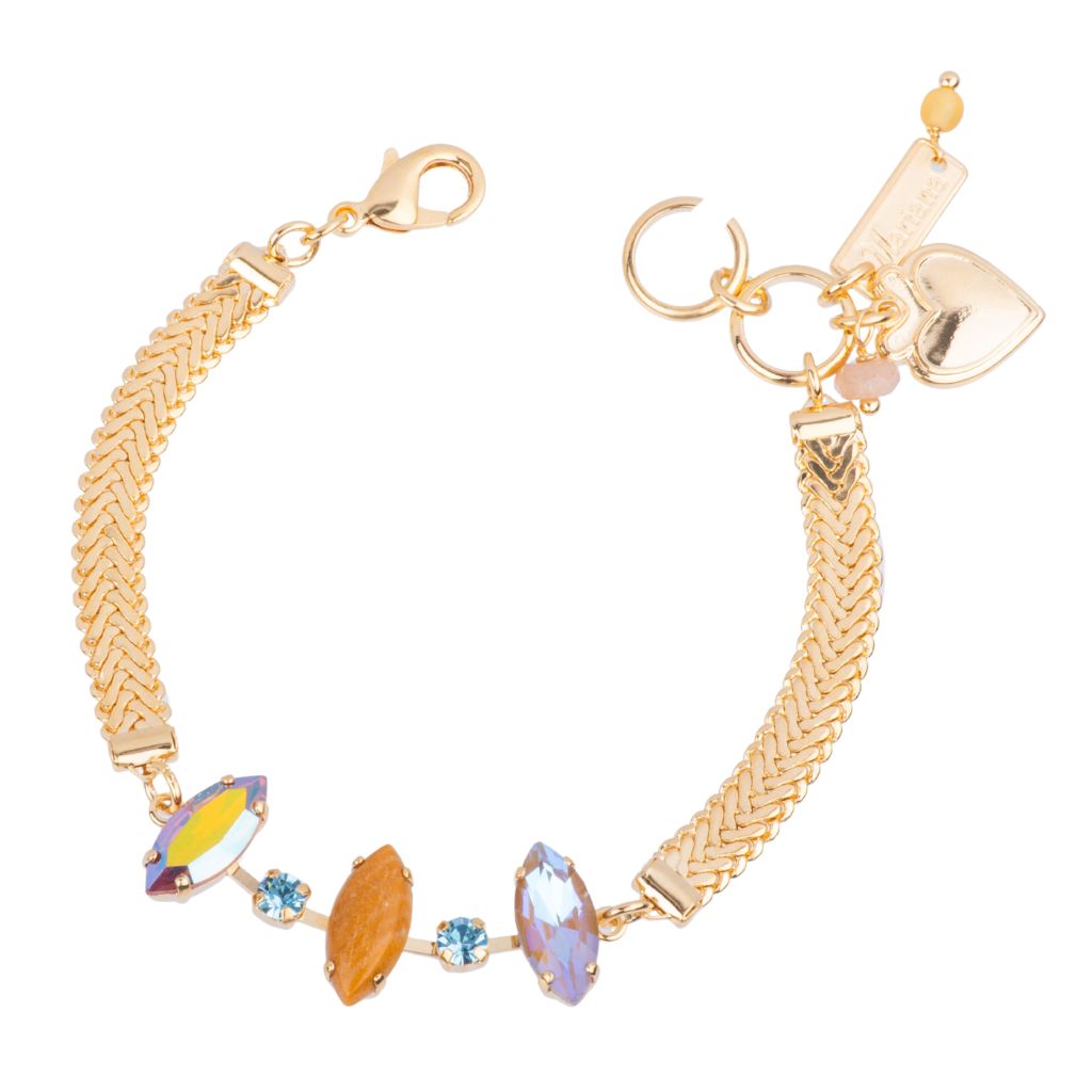 Interchanging Marquise Chain Bracelet in "Bourbon & Brass" *Custom*