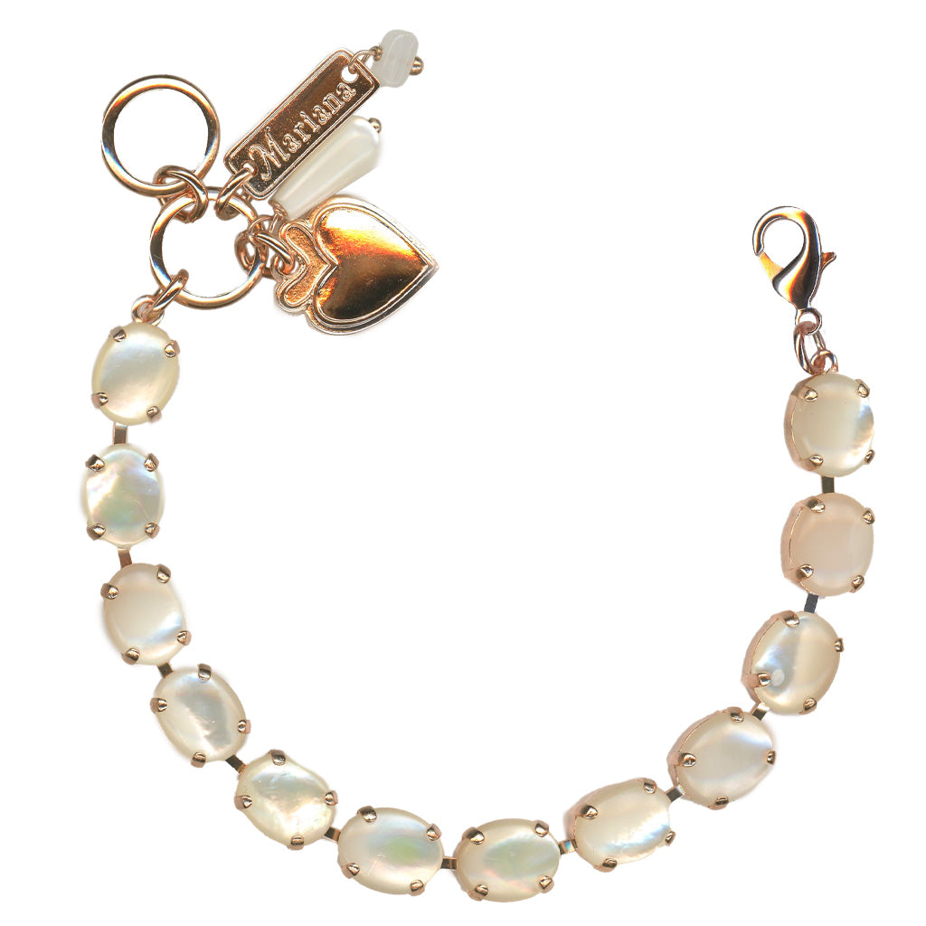 Medium Oval Bracelet in "White Shell" *Custom*