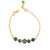 Medium Flower Chain Bracelet in "Deep Forest" - Yellow Gold