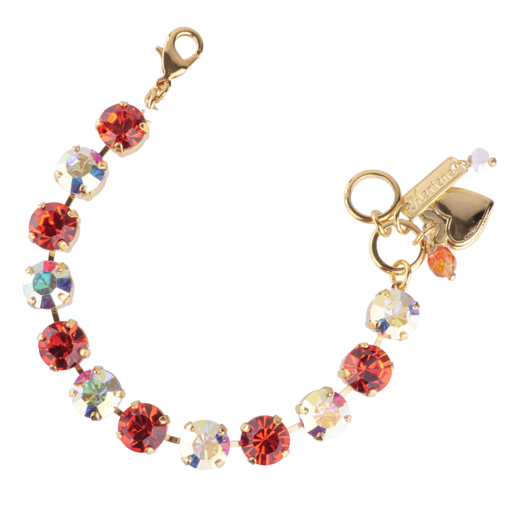 Large Round Bracelet in "Aurora Hyacinth" - Yellow Gold