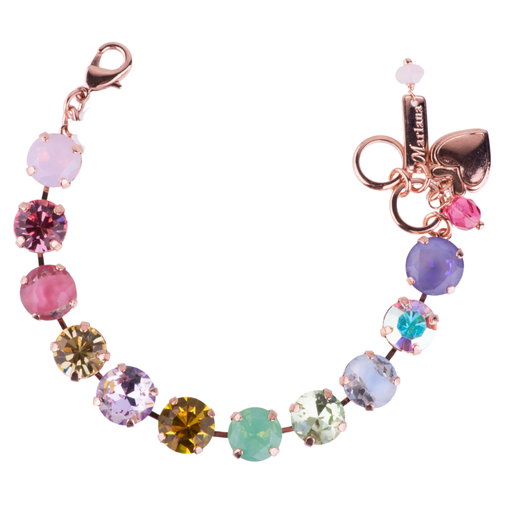 Large Everyday Round Bracelet "Saltwater Taffy" - Rose Gold