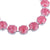 Large Rivoli Round Bracelet "Rose ICE" - Rhodium