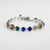 Medium Rosette Bracelet in "Indigo Hour" - Rhodium