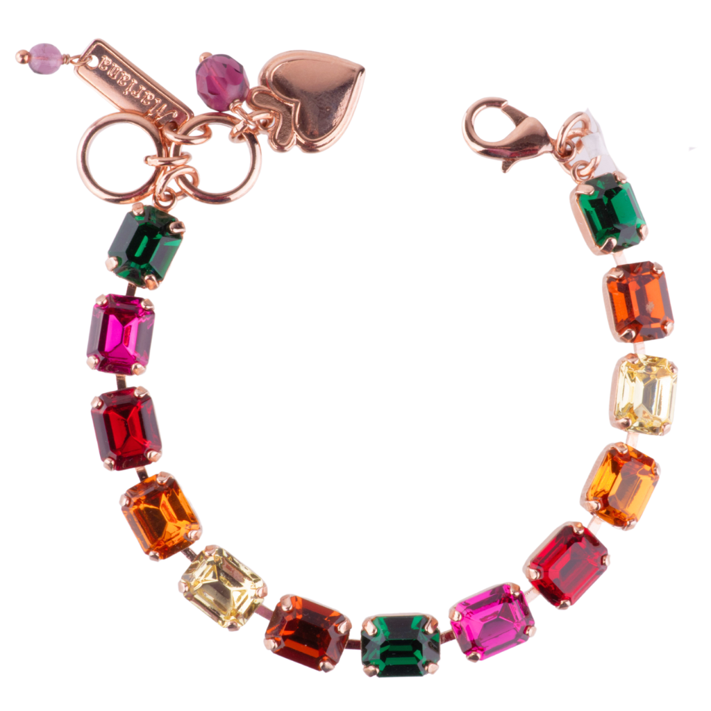 Medium Emerald Bracelet in "Festival" - Rose Gold